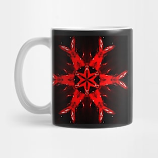 Ominous Red Kaleidoscope pattern (Seamless) 4 Mug